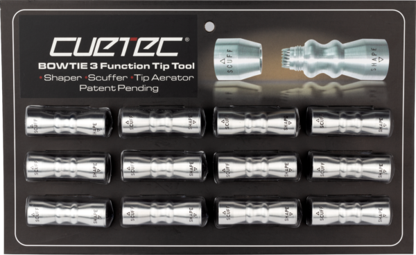 Cuetec Silver Bowtie Tip Tools - Card of 12